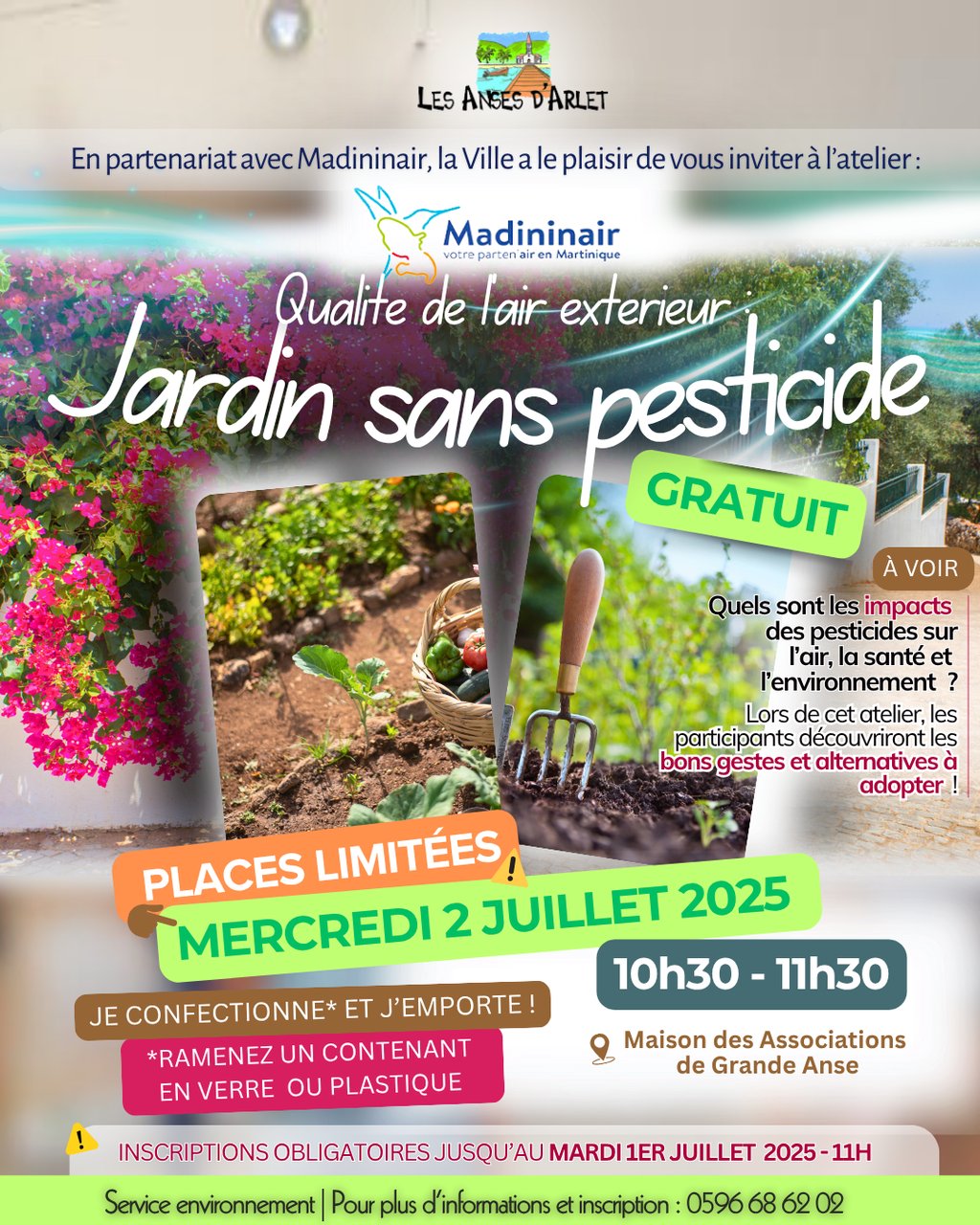 ATELIER JARDIN SANS PESTICIDE | Madinin’air